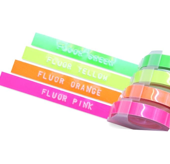 Motex Fluorescent Colors Refill Tape for Motex Label Maker / Tape Writer 9mm