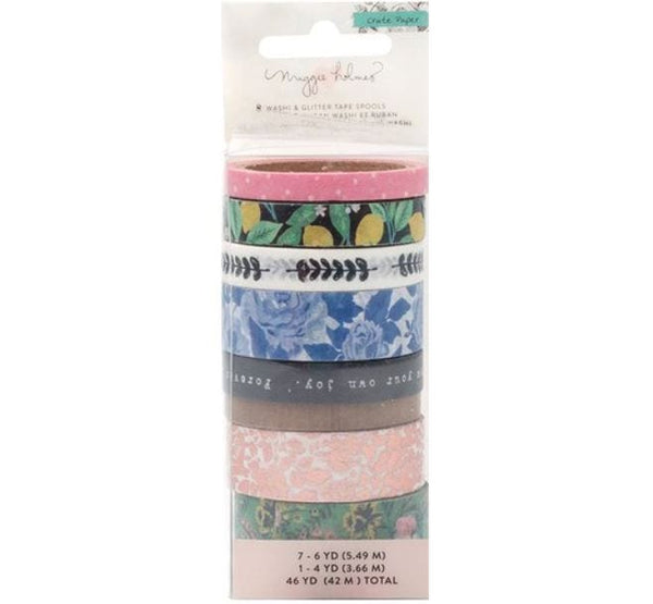 Crate Paper Flourish Collection Washi Tape Set - 8 rolls Maggie Holmes