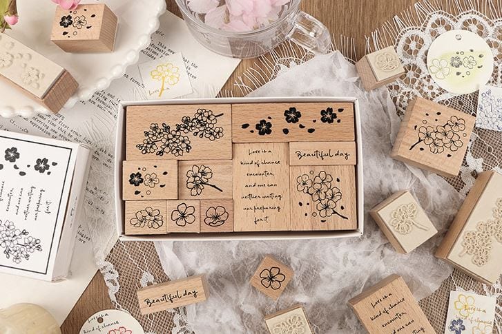 Infeel.Me Flowers Beautiful Day Rubber Stamp Set