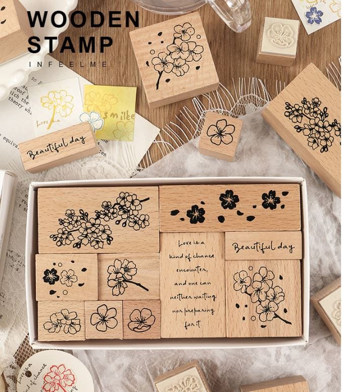 Infeel.Me Flowers Beautiful Day Rubber Stamp Set