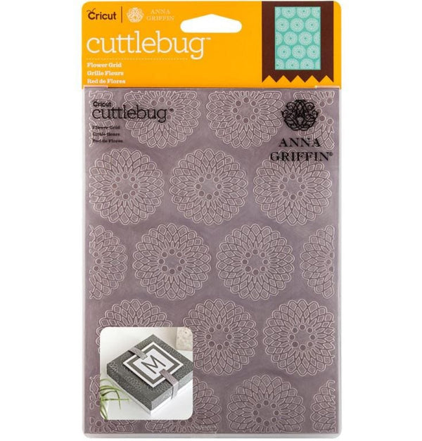 Cuttlebug Flower Grid Embossing Folder By Anna Griffin