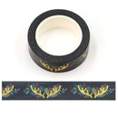 Foil Antlers with Holiday Decorations Christmas Washi Tape 15mm x 10m