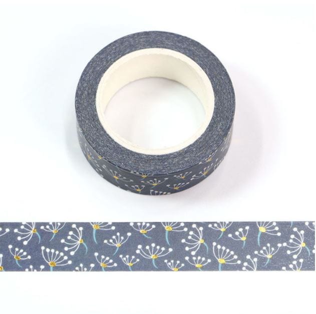 Dandelion with Foil Accents Washi Tape 15mm x 10m