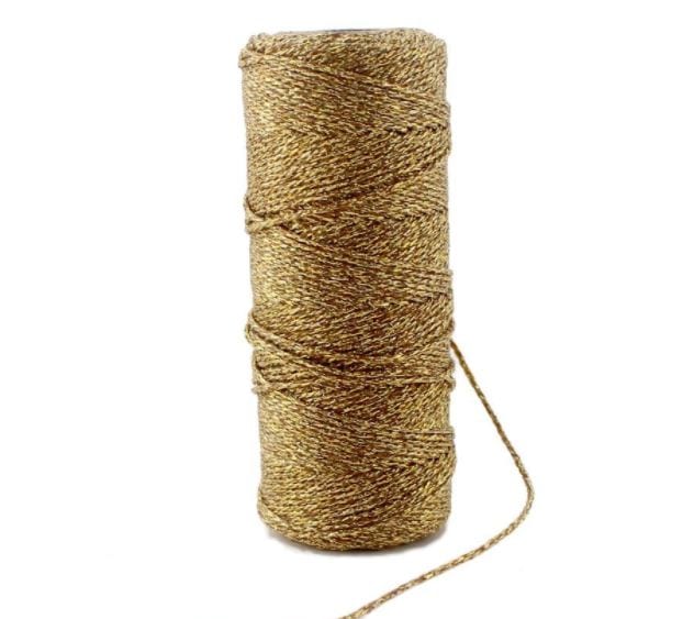 Solid Metallic Gold Thick 12-ply Baker's Twine