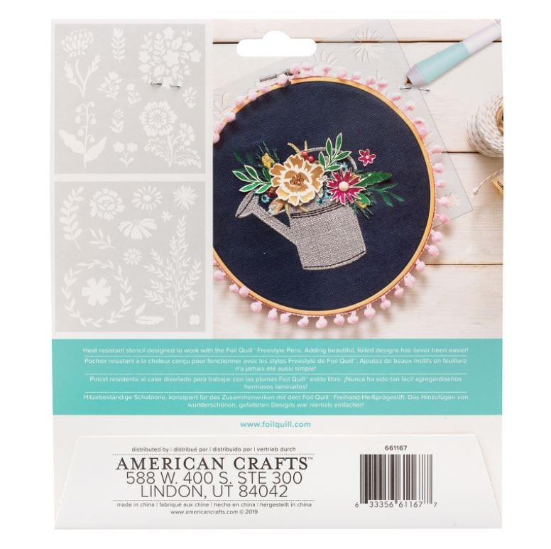 We R Memory Keepers Florals Foil Quill Stencils