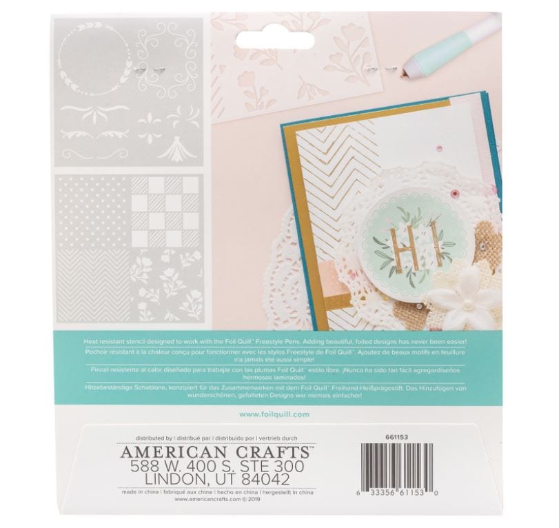 We R Memory Keepers Patterns Foil Quill Stencils