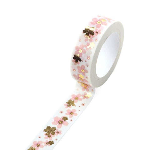 Gold Sakura Petals Masking Tape 15mm x 10m