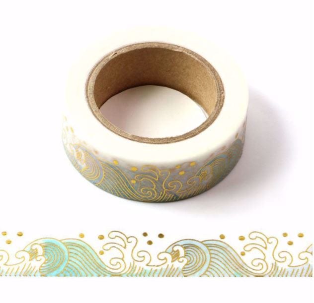 Foil Waves Washi Tape 15mm x 10m