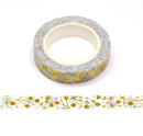 Foil and Colorful Flowers Washi Tape 10mm x 10m