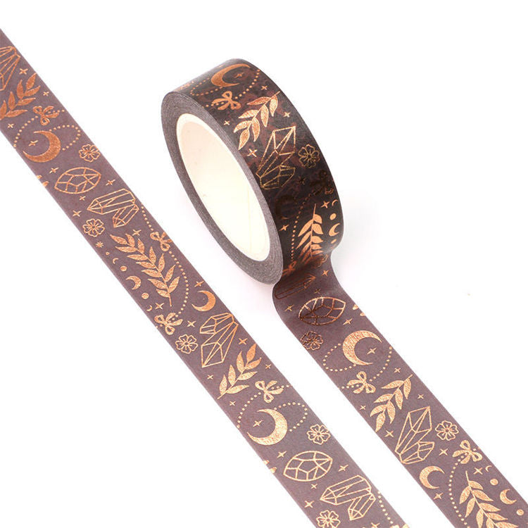 Gray Foil Jewelry Pattern Washi Tape 15mm x 10m