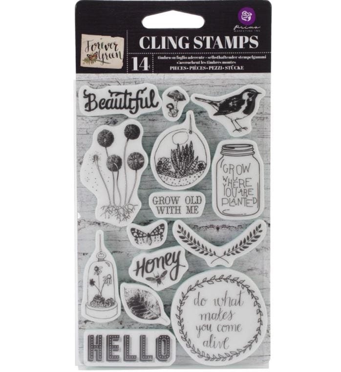 Prima Marketing Forever Green Cling Stamp 4