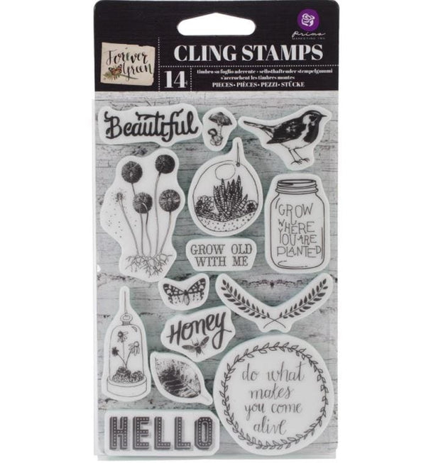 Prima Marketing Forever Green Cling Stamp 4"X6"