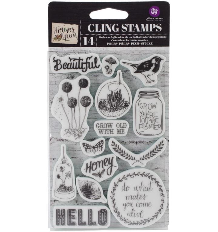 Prima Marketing Forever Green Cling Rubber Stamps 4