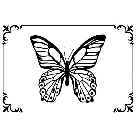 Kaisercraft Embossing Folder Framed Butterfly