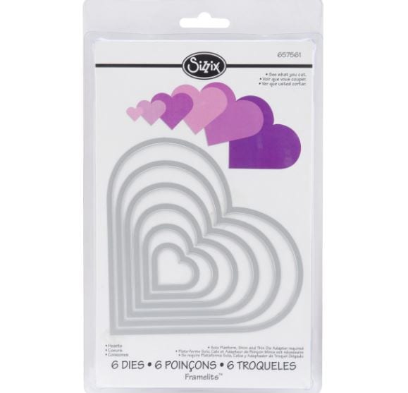 Sizzix Hearts Framelits 6PK