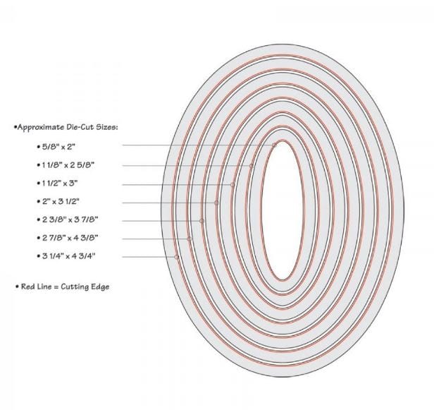 Sizzix Framelits Ovals 7Pk