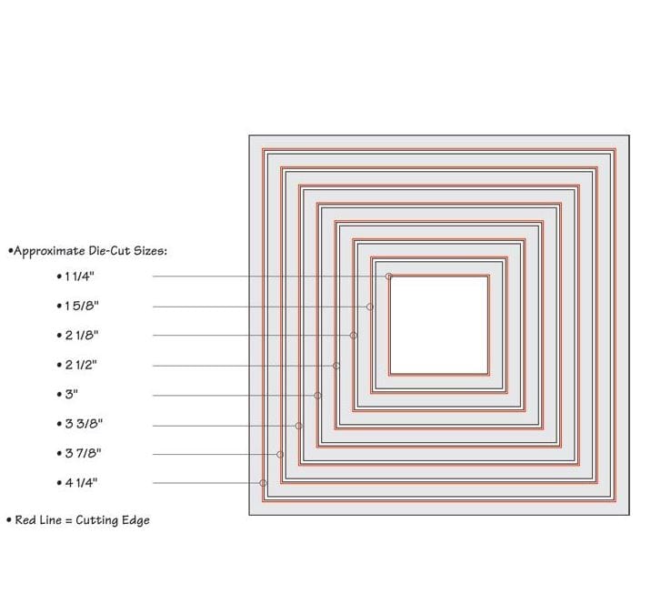 Sizzix Framelits Squares 8/Pk