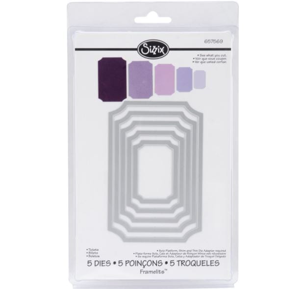 Sizzix Framelits Tickets Dies 5/Pk