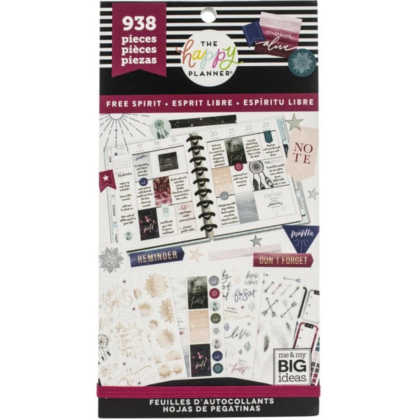 Me and My Big Ideas Free Spirit Boho Value Pack Stickers Happy Planner 938 Stickers