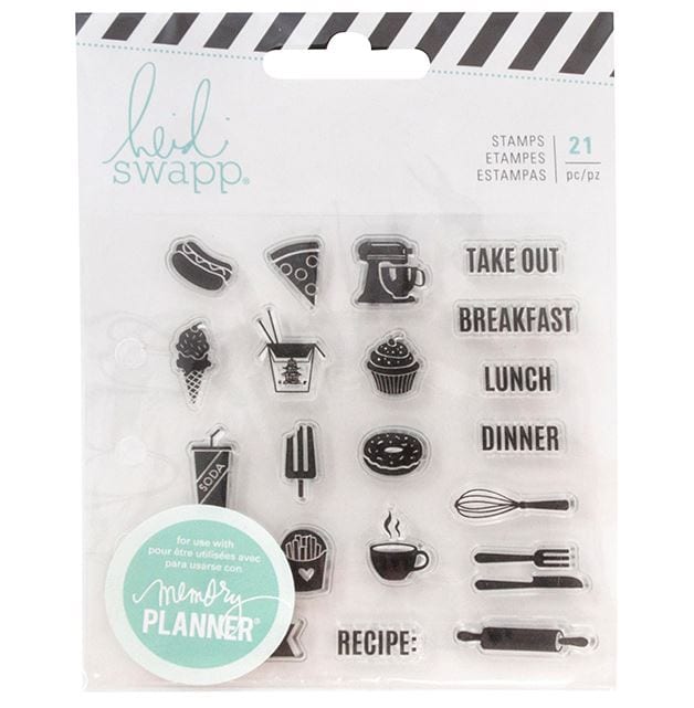 Heidi Swapp Fresh Start Food Stamps Memory Planner - 21pcs