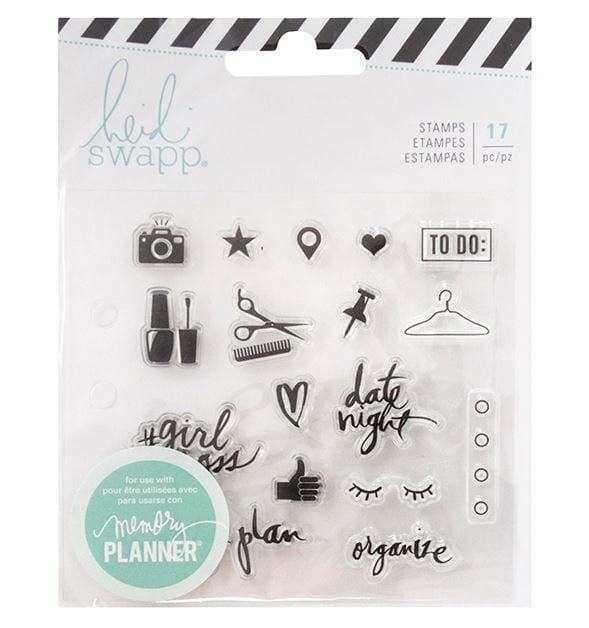 Heidi Swapp Fresh Start Everyday Stamps Memory Planner - 17pcs