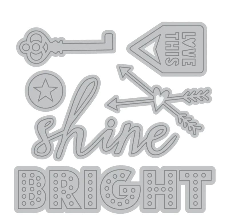 Recollections Friendship Words & Icons Cut and Emboss Dies