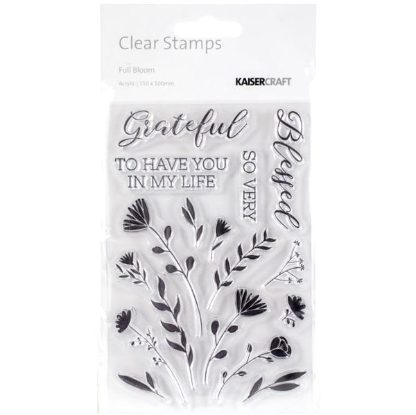 Kaisercraft Full Bloom Clear Stamps 4"x6"