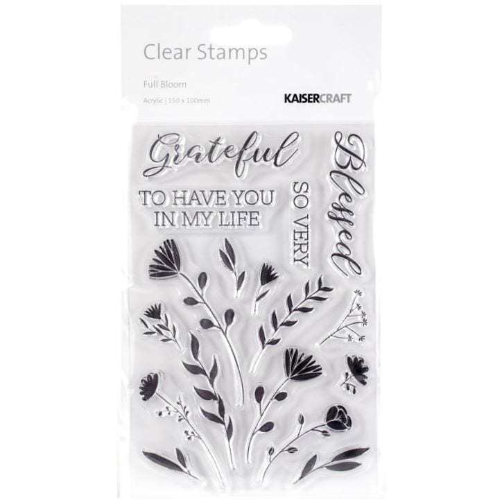 Kaisercraft Full Bloom Clear Stamps 4"x6"