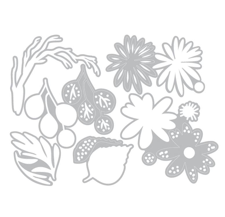 Sizzix Funky Floral Large by Tim Holtz Thinlits Die Set 6PK