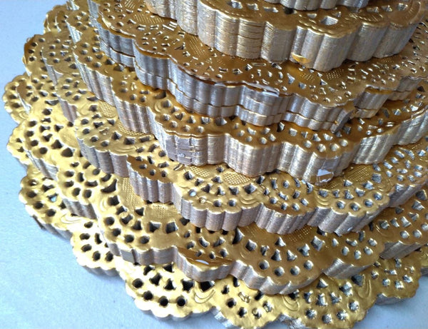 Small Gold Paper Doilies - Classic (Available Sizes: 3.5" - 6.5")