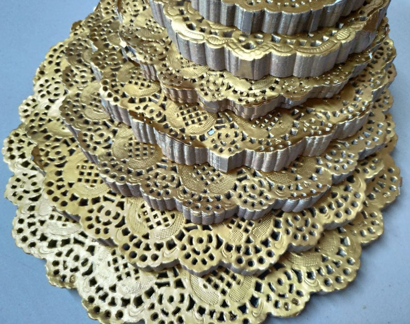 Large Gold Paper Doilies - Classic (Available Sizes: 7.5" - 10.5")