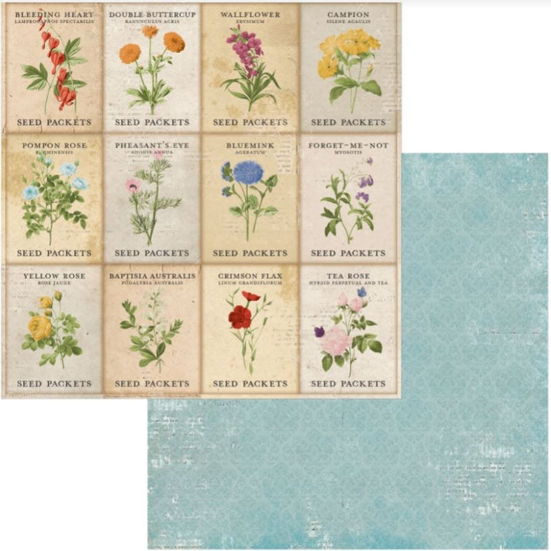BoBunny Garden Botanical Journal Double-Sided Cardstock 12" x 12"
