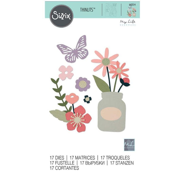 Sizzix Garden Florals Thinlits Die My Life Handmade 17/Pk