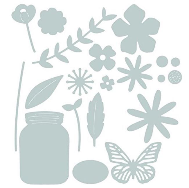 Sizzix Garden Florals Thinlits Die My Life Handmade 17/Pk