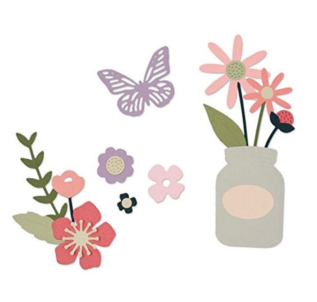 Sizzix Garden Florals Thinlits Die My Life Handmade 17/Pk