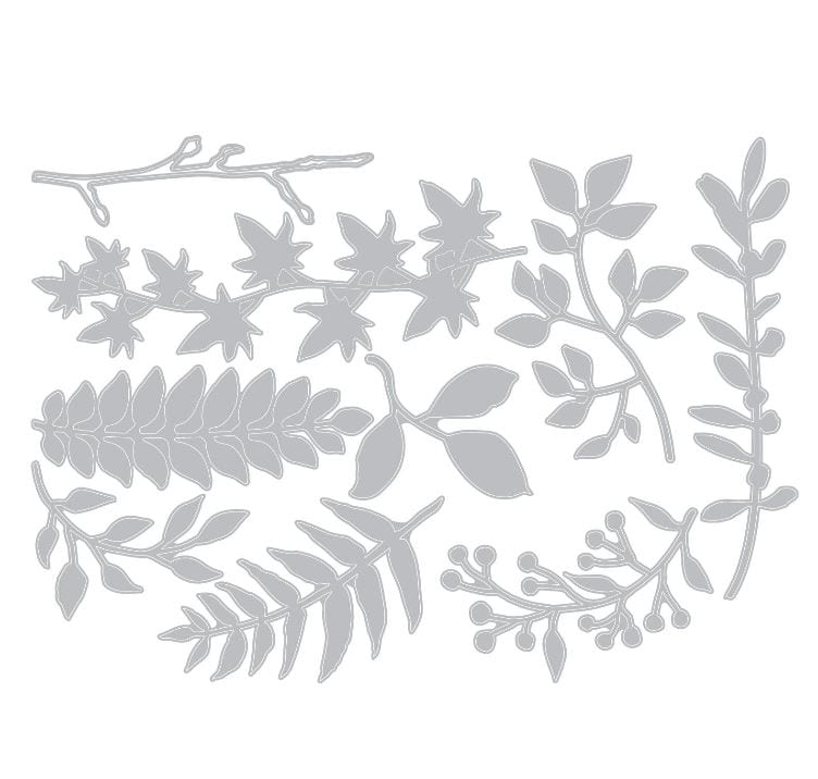 Sizzix Garden Greens Thinlits Die Set 9Pk Tim Holtz