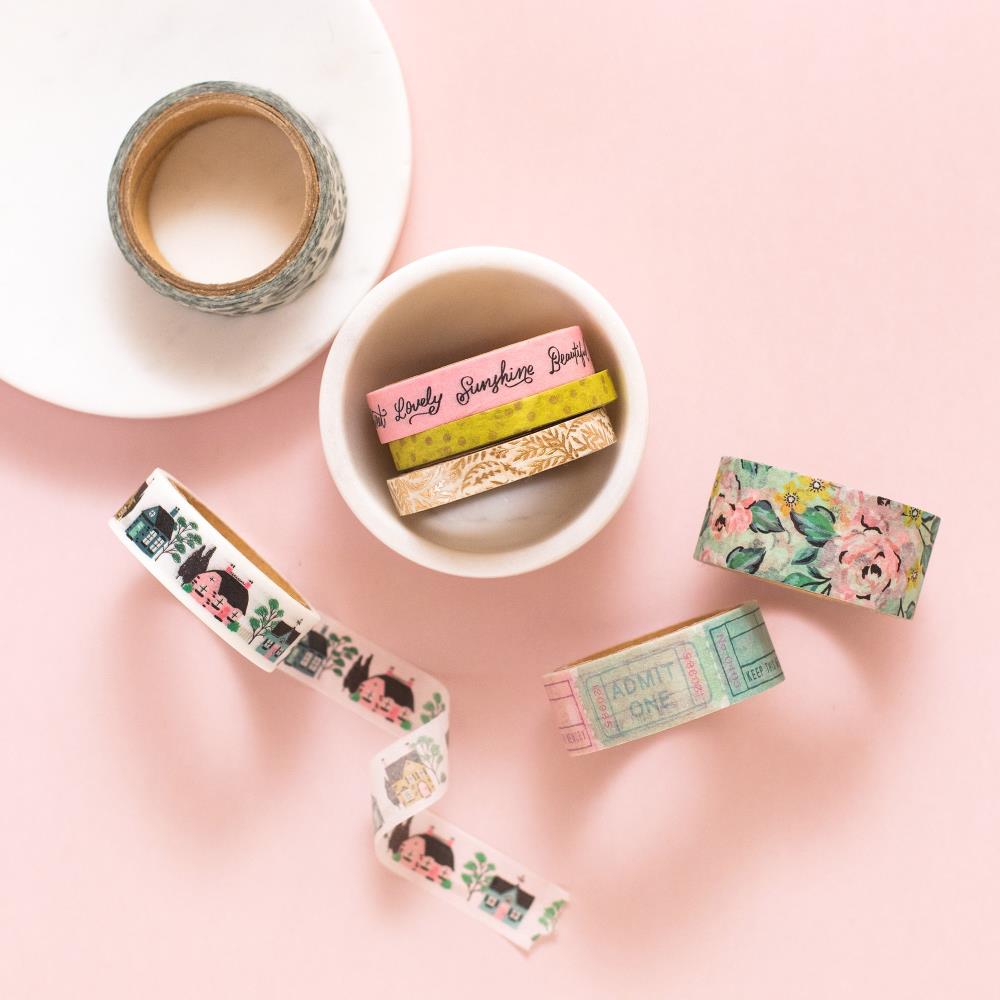 American Crafts Maggie Holmes Garden Party with Gold Foil Accents Washi Tape 7/Pkg
