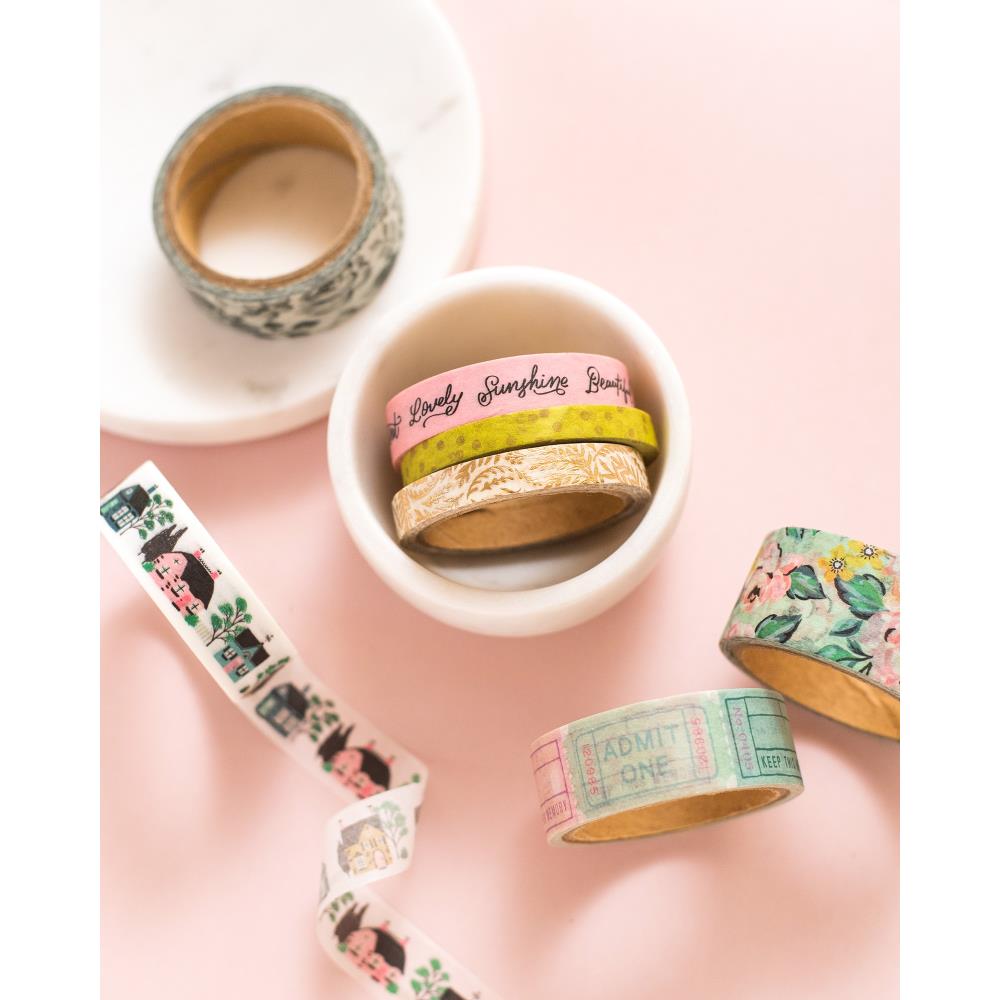 American Crafts Maggie Holmes Garden Party with Gold Foil Accents Washi Tape 7/Pkg