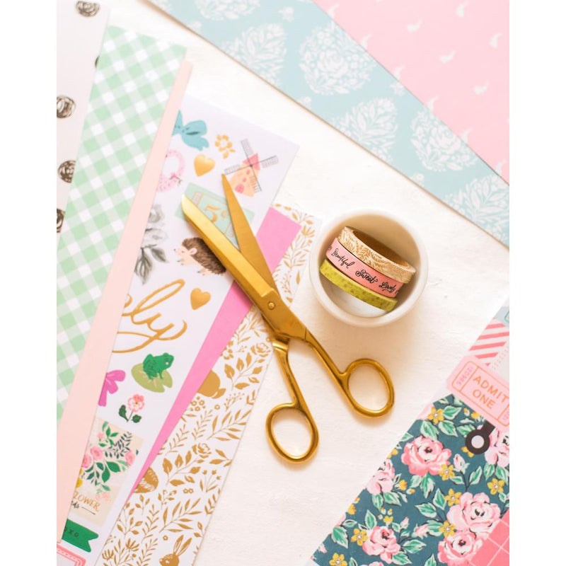 American Crafts Maggie Holmes Garden Party with Gold Foil Accents Washi Tape 7/Pkg