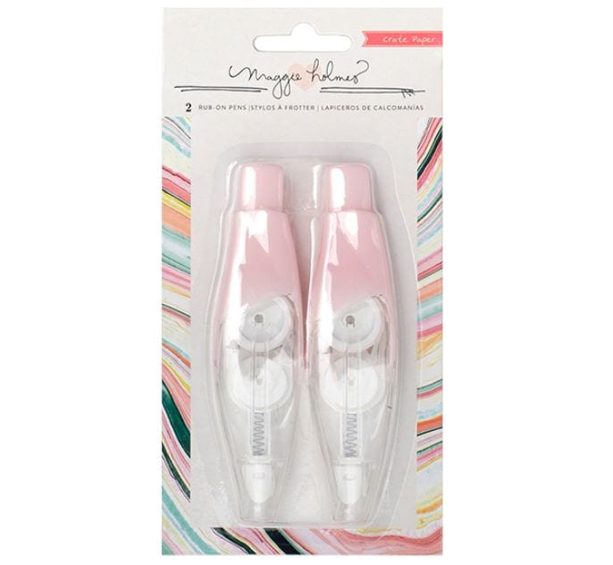 Crate Paper Pink Maggie Holmes Gather Rub-On Pens 2/Pkg