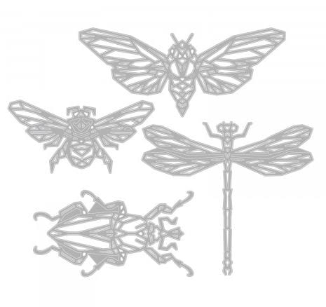 Sizzix Geo Insects by Tim Holtz Thinlits Die Set 4/Pk