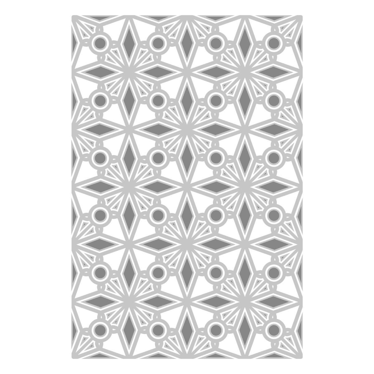 Sizzix Geo Crystals Multi-Level Textured Impressions Embossing Folder by Olivia Rose
