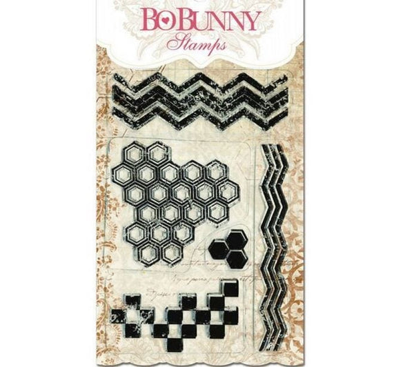 BoBunny Geometric Patterns Clear Stamps