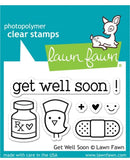 Lawn Fawn Get Well Soon Clear Stamps 3"X 2"