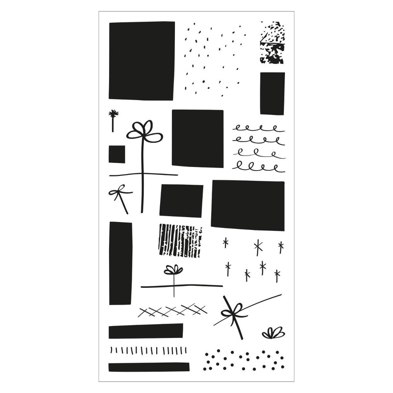 Sizzix Giftwrap Layered Clear Stamps Set 23PK by Olivia Rose