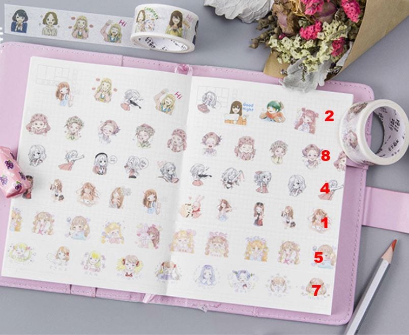 Candy Poetry Lovely Girls Masking Tape 2cm x 5m