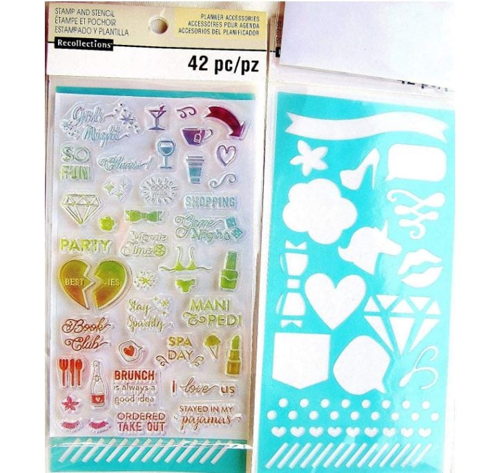 Recollections Girls Night Stamps and Stencil