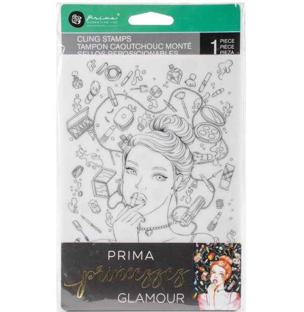 Prima Marketing Glamour Prima Princesses Cling Stamp 5" x 7"