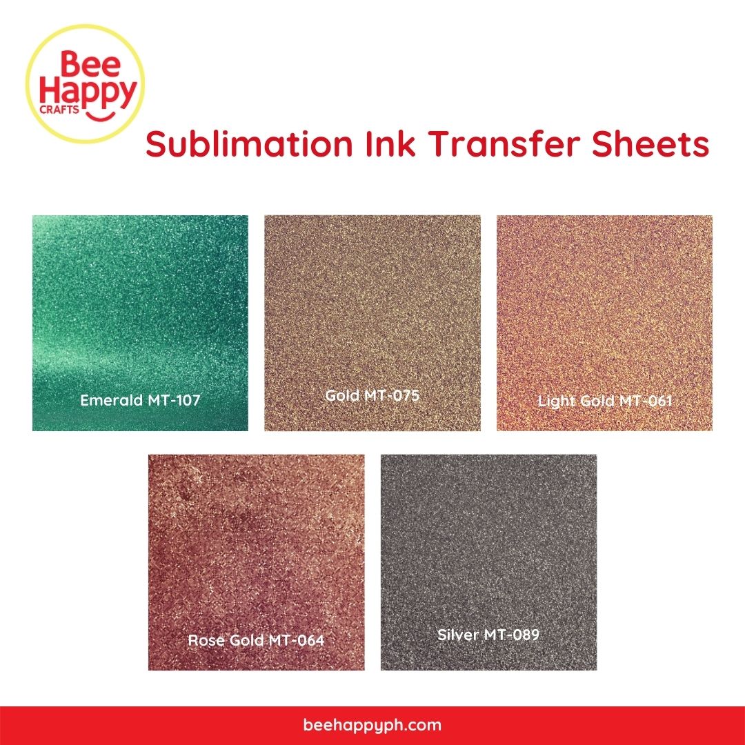 Bee Happy Glitters Sublimation Ink Transfer Sheets 12