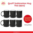 Quaff Sublimation Magic Mug 11oz 6pcs (Compatible with Cricut Mug Press)